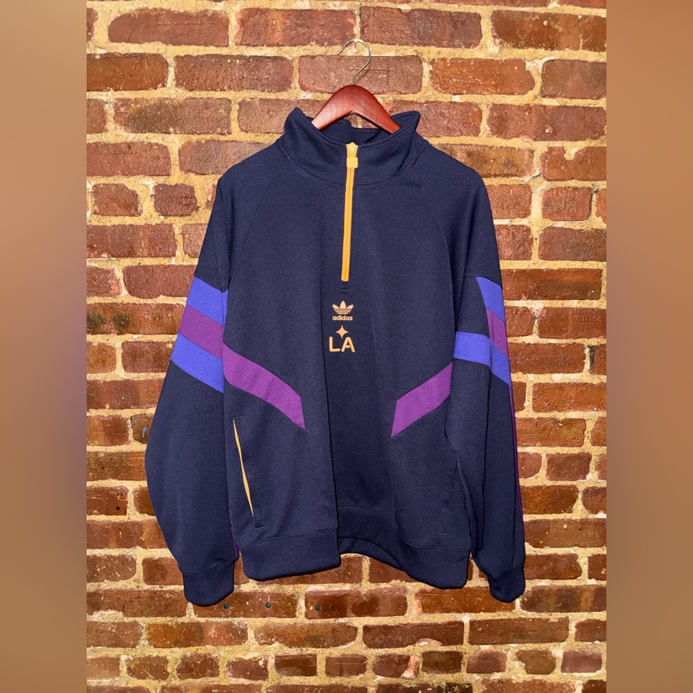 LA Galaxy adidas Originals Culturewear Collection Half-Zip Top - Navy (L)